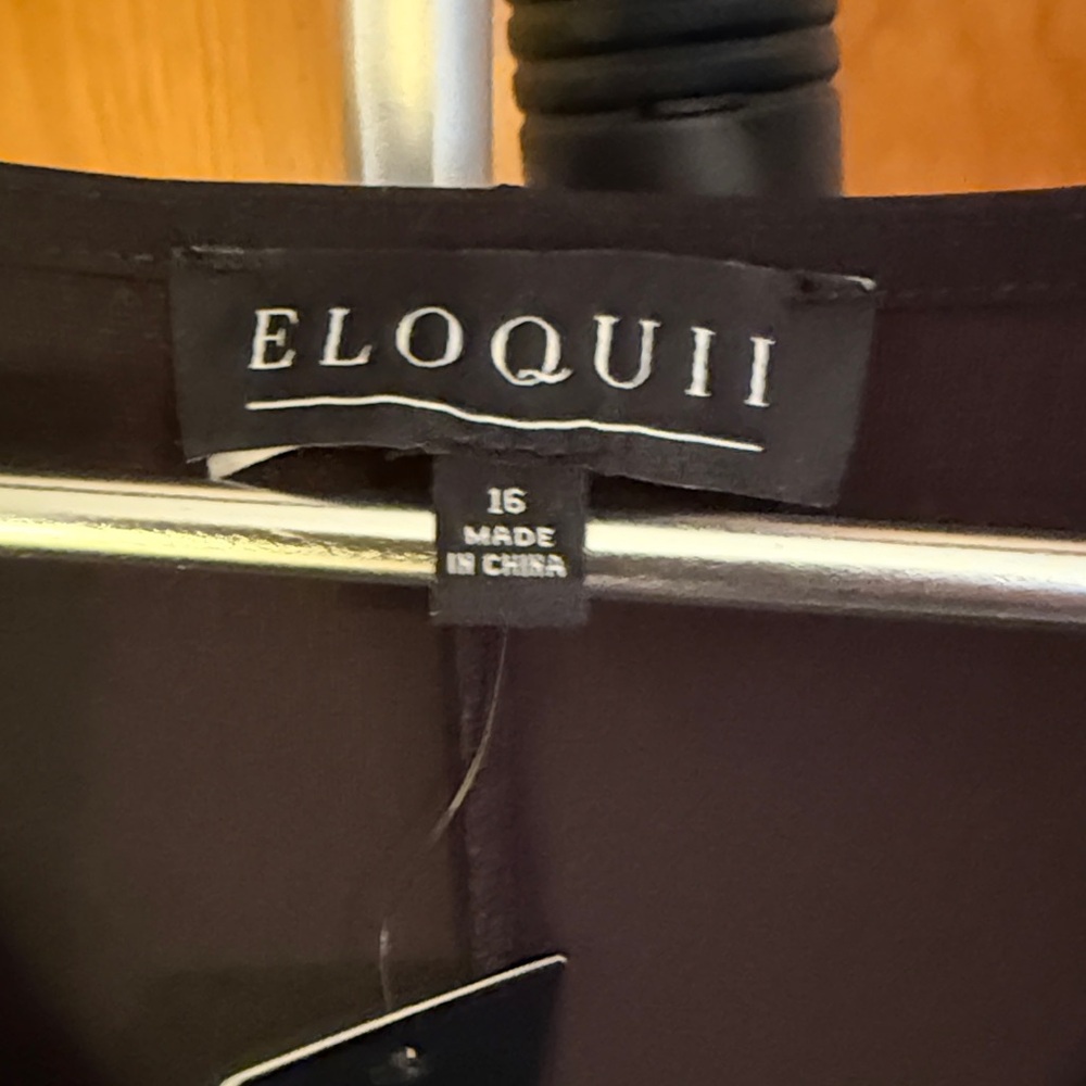 Eloquii Elegant Black Long Sleeve Dress. Sz 16. Black. NWT - Picture 4 of 4
